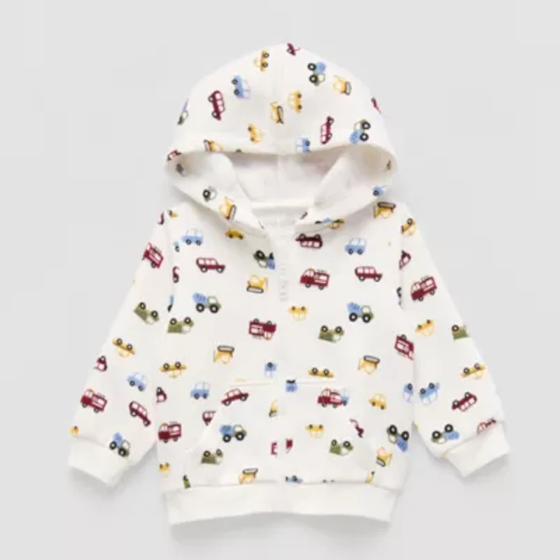 Okie Dokie Baby Boys Fleece Hooded Lightweight Jacket