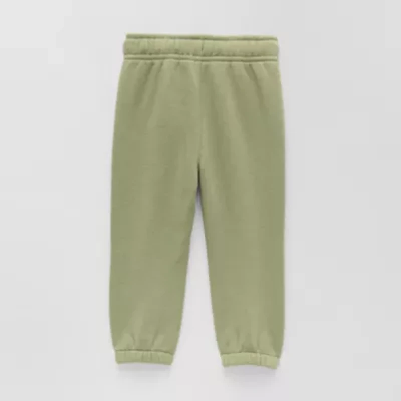 Okie Dokie Baby Boys Cuffed Regular Fit Fleece Pull-On Pant