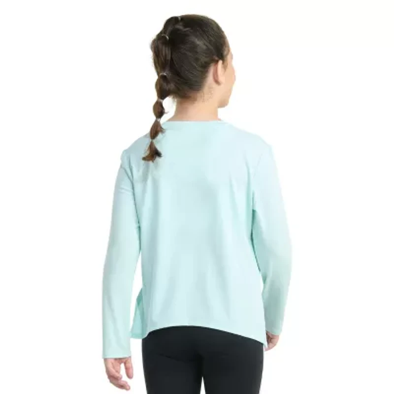 adidas Big Kid Girls Crew Neck Long Sleeve Regular Fit Graphic T-Shirt