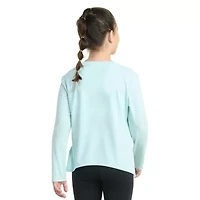 adidas Big Kid Girls Crew Neck Long Sleeve Regular Fit Graphic T-Shirt