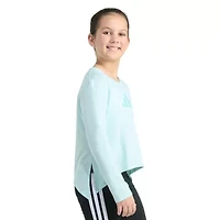 adidas Big Kid Girls Crew Neck Long Sleeve Regular Fit Graphic T-Shirt