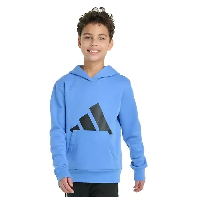 adidas Big Kid Boys Long Sleeve Fleece Active Hoodie