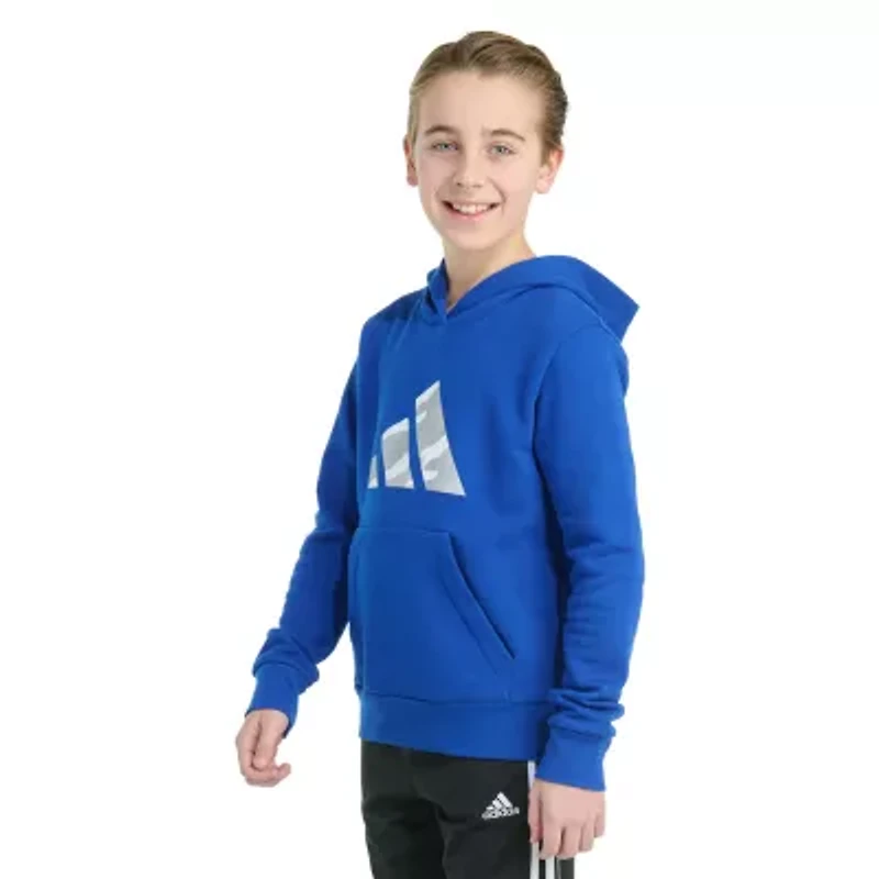 adidas Big Kid Boys Long Sleeve Fleece Active Hoodie