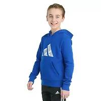adidas Big Kid Boys Long Sleeve Fleece Active Hoodie