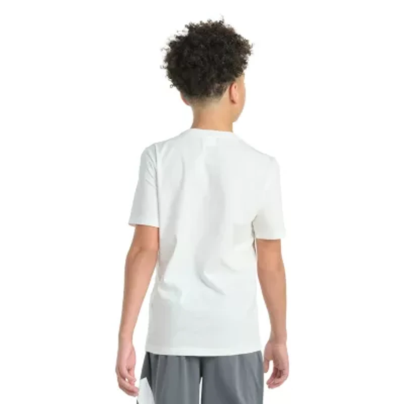 adidas Big Kid Boys Crew Neck Short Sleeve Regular Fit Graphic T-Shirt