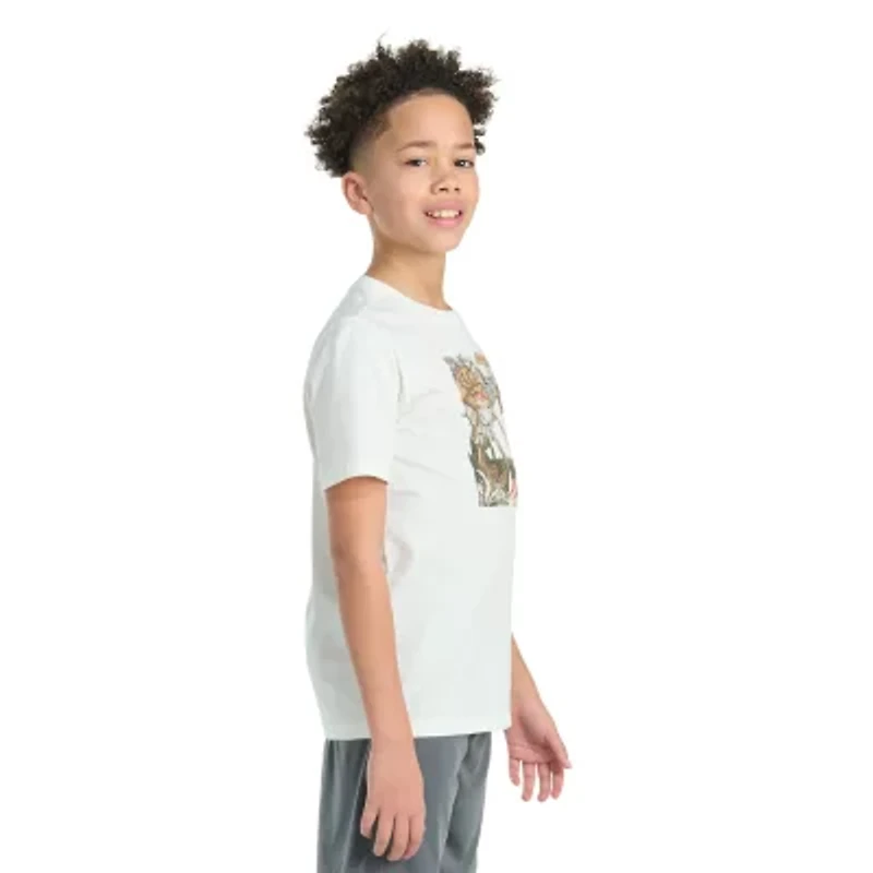 adidas Big Kid Boys Crew Neck Short Sleeve Regular Fit Graphic T-Shirt
