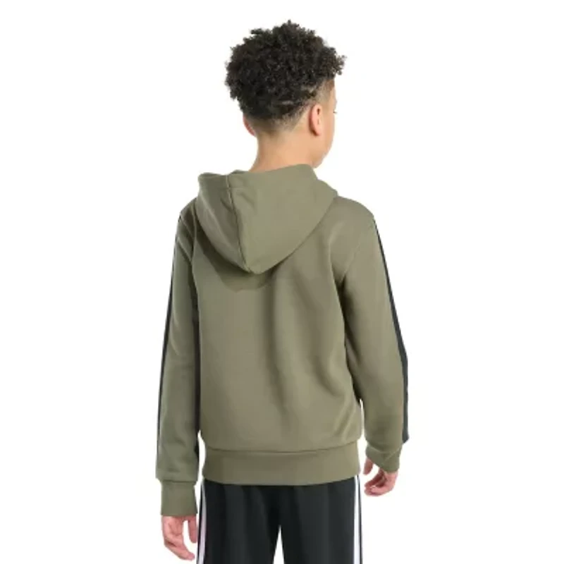 adidas Big Kid Boys Long Sleeve Fleece Zipper Active Hoodie