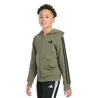 adidas Big Kid Boys Long Sleeve Fleece Zipper Hoodie