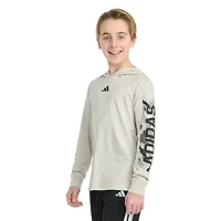 adidas Big Kid Boys Hooded Long Sleeve Regular Fit Graphic T-Shirt
