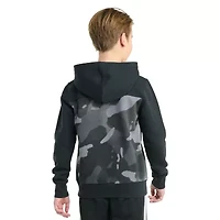 adidas Big Kid Boys Long Sleeve Embroidered Fleece Active Hoodie