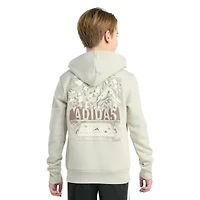 adidas Big Kid Boys Long Sleeve Fleece Hoodie