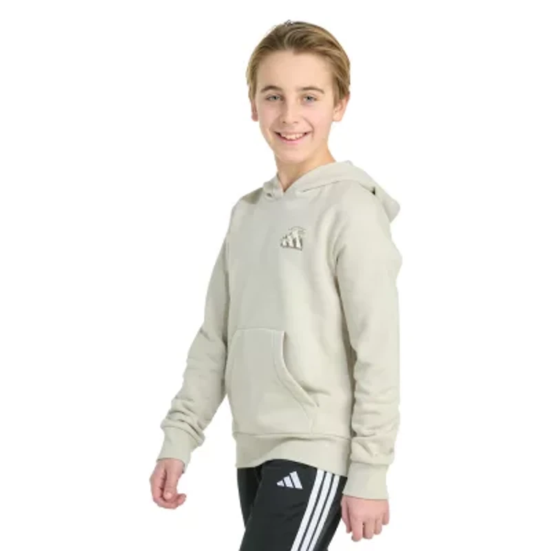 adidas Big Kid Boys Long Sleeve Fleece Active Hoodie