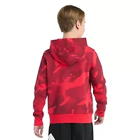 adidas Big Kid Boys Long Sleeve Embroidered Fleece Active Hoodie
