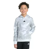 adidas Big Kid Boys Long Sleeve Embroidered Fleece Active Hoodie