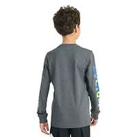 adidas Big Kid Boys Crew Neck Long Sleeve Regular Fit Graphic T-Shirt
