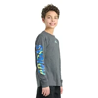 adidas Big Kid Boys Crew Neck Long Sleeve Regular Fit Graphic T-Shirt