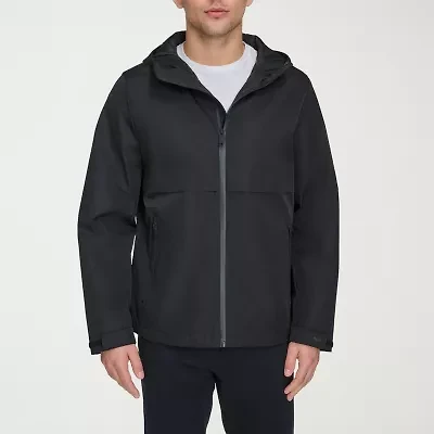 Dockers Mens Hooded Water Resistant Midweight Raincoat