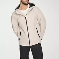 Dockers Mens Hooded Water Resistant Midweight Raincoat