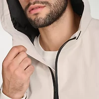 Dockers Mens Hooded Water Resistant Midweight Raincoat