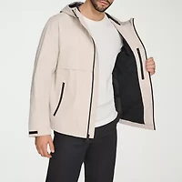 Dockers Mens Hooded Water Resistant Midweight Raincoat