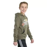 adidas Big Kid Boys Long Sleeve Fleece Active Hoodie