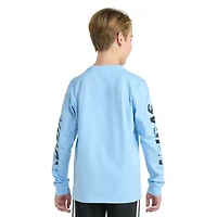 adidas Big Kid Boys Crew Neck Long Sleeve Regular Fit Graphic T-Shirt