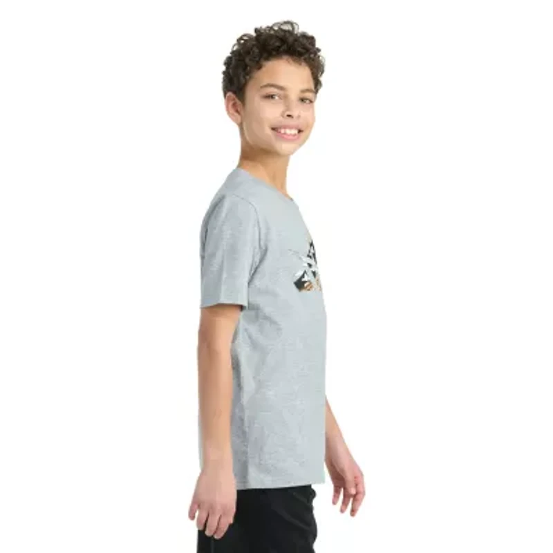 adidas Big Kid Boys Crew Neck Short Sleeve Regular Fit Graphic T-Shirt