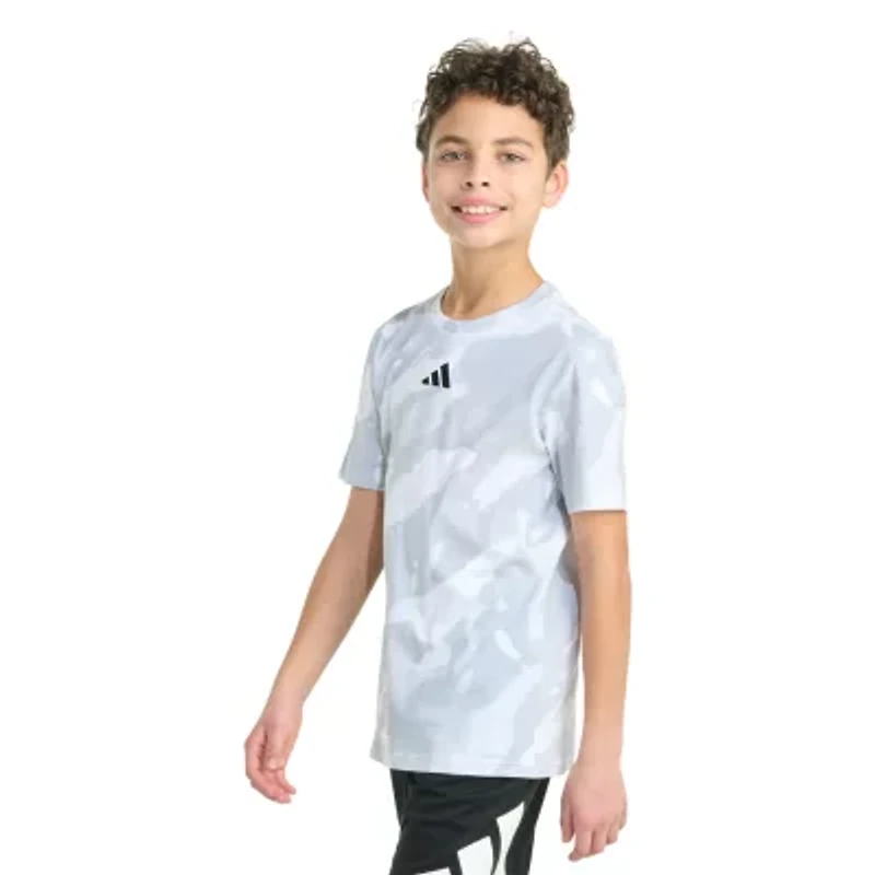 adidas Big Kid Boys Crew Neck Short Sleeve Regular Fit Graphic T-Shirt