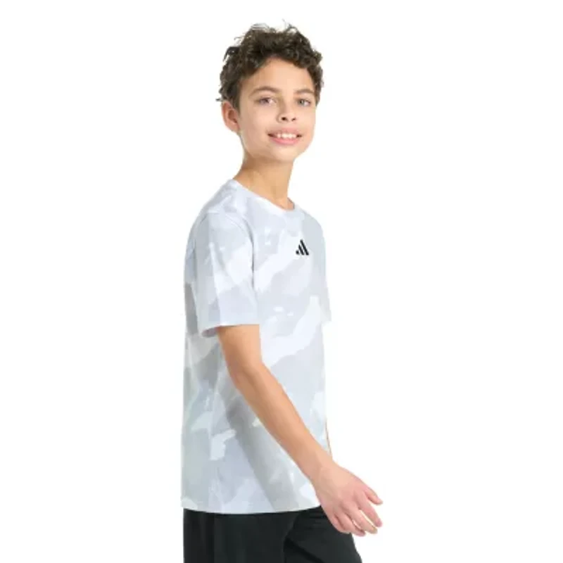 adidas Big Kid Boys Crew Neck Short Sleeve Regular Fit Graphic T-Shirt