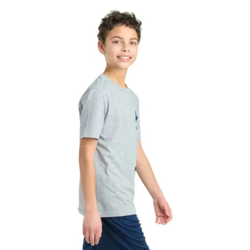 adidas Big Kid Boys Crew Neck Short Sleeve Regular Fit Graphic T-Shirt