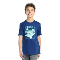 adidas Big Kid Boys Crew Neck Short Sleeve Regular Fit Graphic T-Shirt