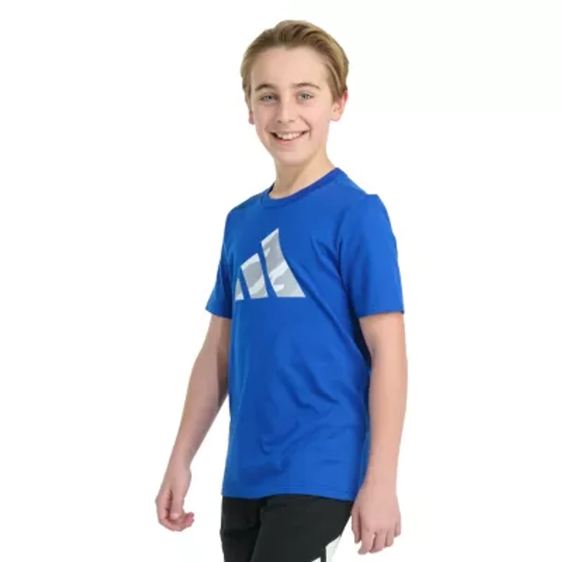 adidas Big Kid Boys Crew Neck Short Sleeve Regular Fit Graphic T-Shirt