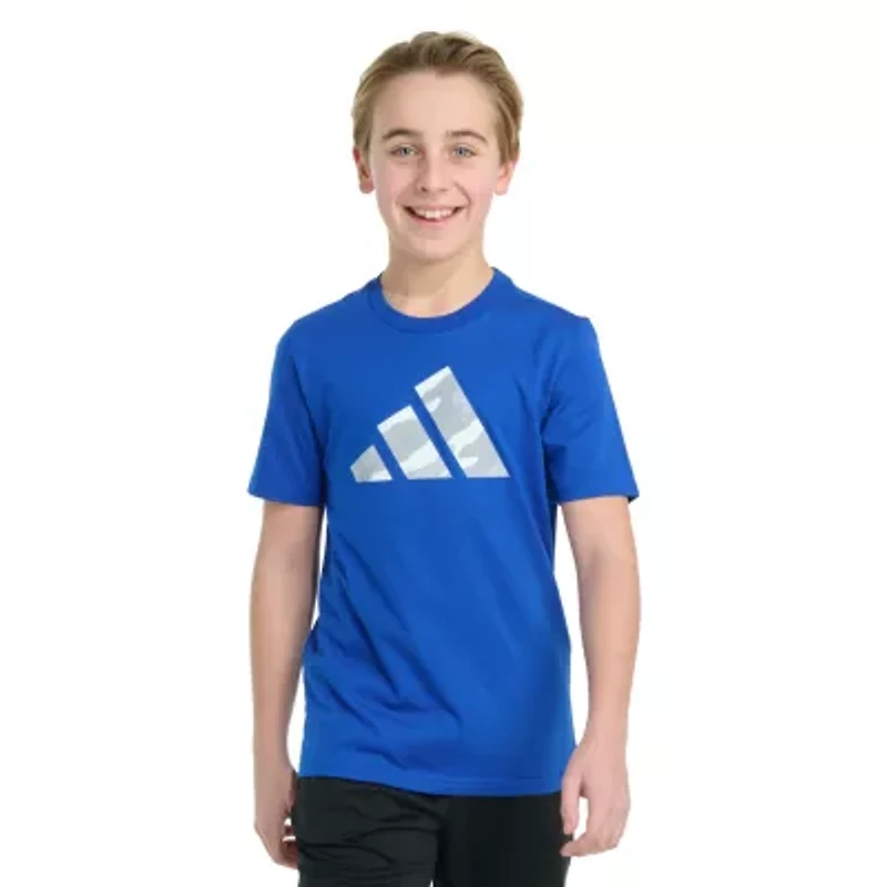 adidas Big Kid Boys Crew Neck Short Sleeve Regular Fit Graphic T-Shirt