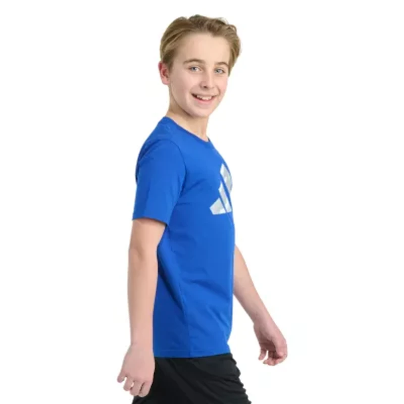 adidas Big Kid Boys Crew Neck Short Sleeve Regular Fit Graphic T-Shirt