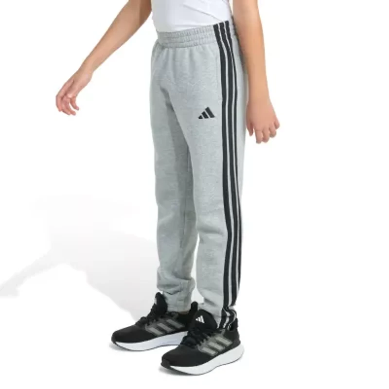 adidas Big Kid Boys Drawstring Waist Tapered Mid Rise Regular Fit Fleece Jogger Pant