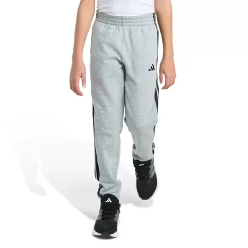 adidas Big Kid Boys Drawstring Waist Tapered Mid Rise Regular Fit Fleece Jogger Pant