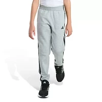 adidas Big Kid Boys Drawstring Waist Tapered Mid Rise Regular Fit Fleece Jogger Pant