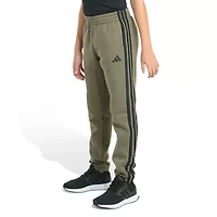 adidas Big Kid Boys Drawstring Waist Mid Rise Regular Fit Jogger Pant