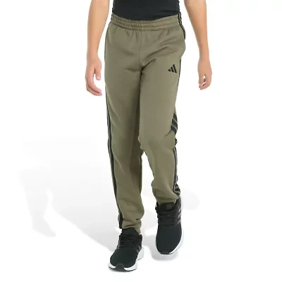 adidas Big Kid Boys Drawstring Waist Mid Rise Regular Fit Jogger Pant