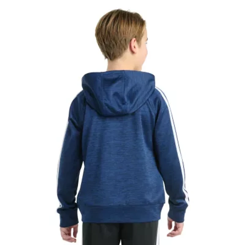 adidas Big Kid Boys Long Sleeve Fleece Zipper Active Hoodie