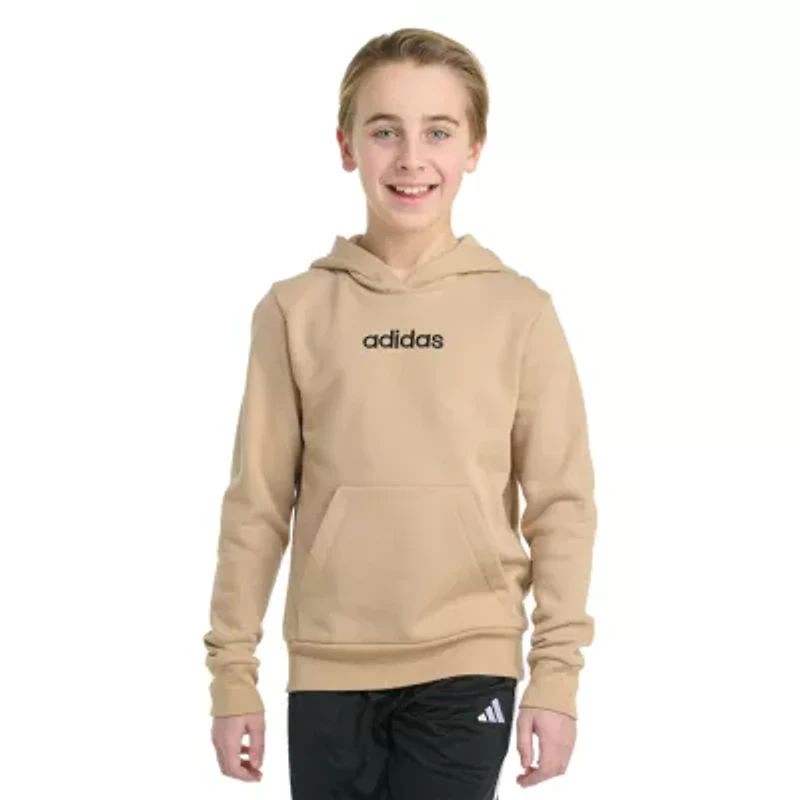 adidas Big Kid Boys Long Sleeve Embroidered Fleece Active Hoodie