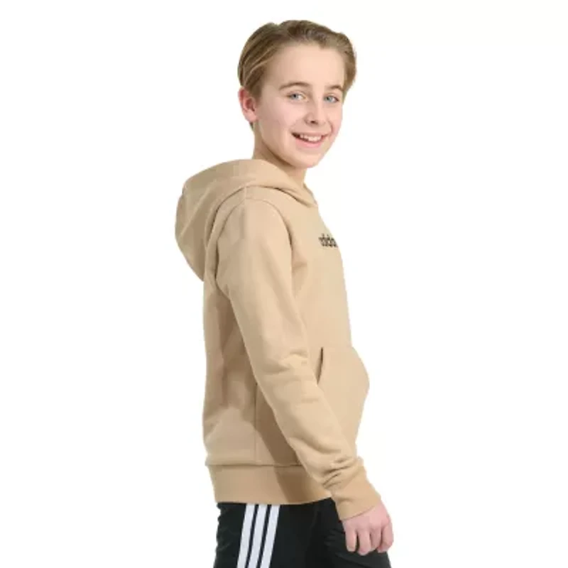 adidas Big Kid Boys Long Sleeve Embroidered Fleece Active Hoodie