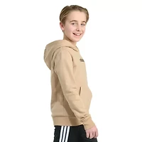 adidas Big Kid Boys Long Sleeve Embroidered Fleece Active Hoodie