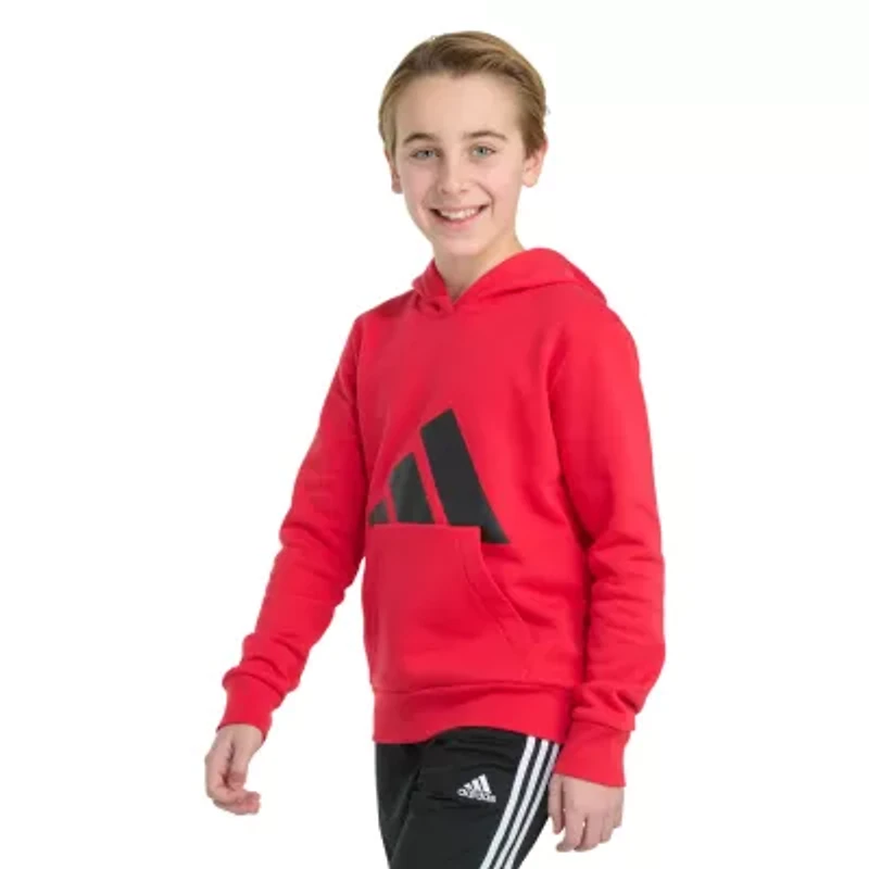 adidas Big Kid Boys Long Sleeve Fleece Active Hoodie