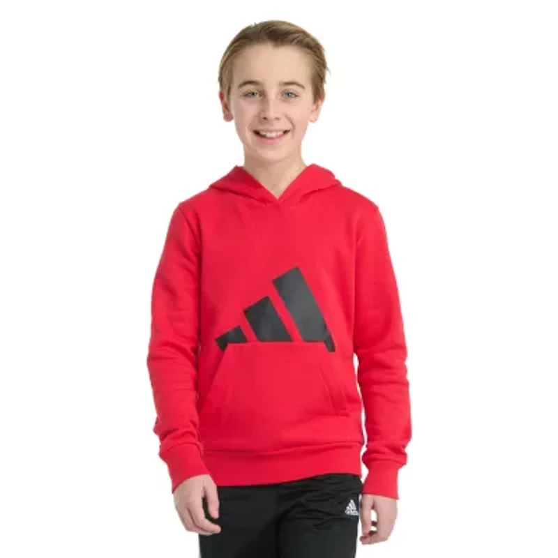 adidas Big Kid Boys Long Sleeve Fleece Active Hoodie