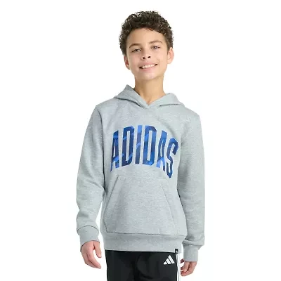 adidas Big Kid Boys Long Sleeve Fleece Hoodie