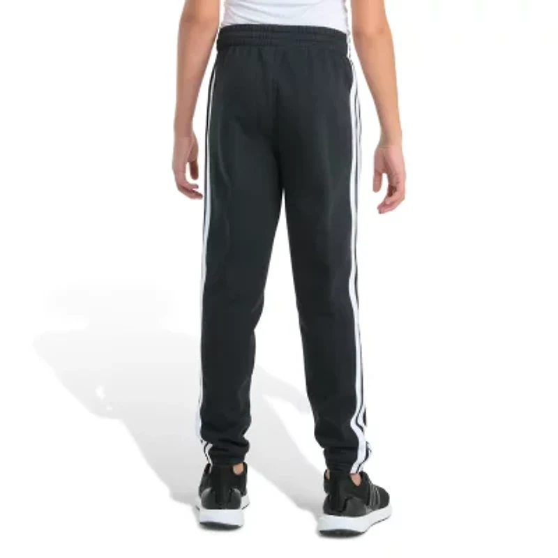 adidas Big Kid Boys Drawstring Waist Cuffed Mid Rise Regular Fit Fleece Jogger Pant