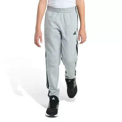 adidas Big Kid Boys Drawstring Waist Tapered Mid Rise Regular Fit Jogger Pant
