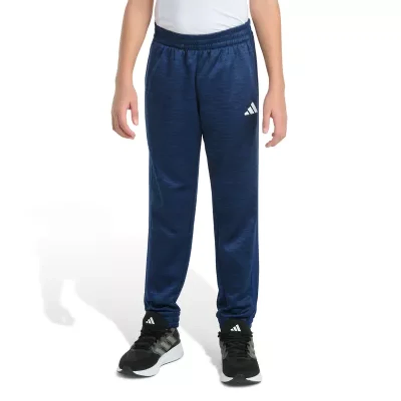adidas Big Kid Boys Drawstring Waist Cuffed Mid Rise Regular Fit Jogger Pant