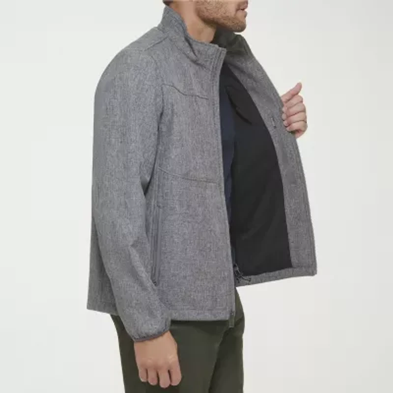 Dockers Mens Wind Resistant Interior Pockets Midweight Softshell Jacket